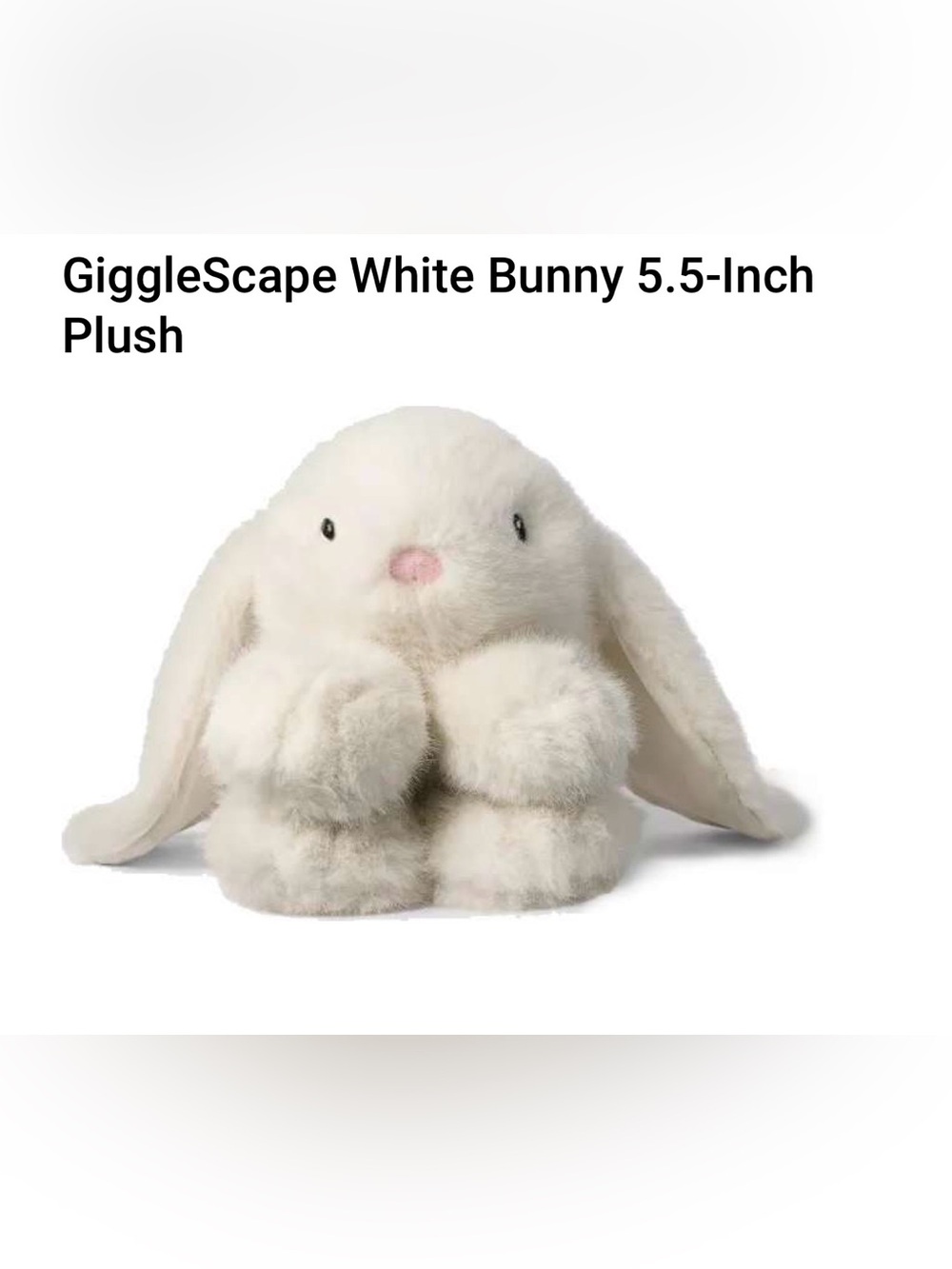 GiggleScape White Bunny 5.5-Inch Plush